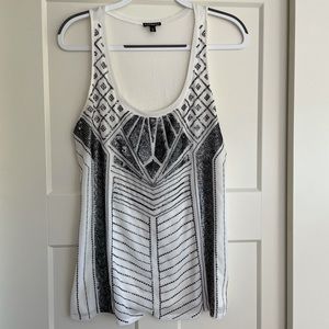 Express sequined gray tank top, Size M.